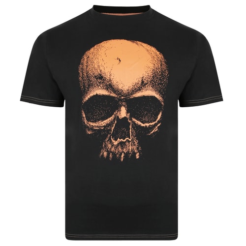 KAM Ghost Skull Print T-Shirt Black